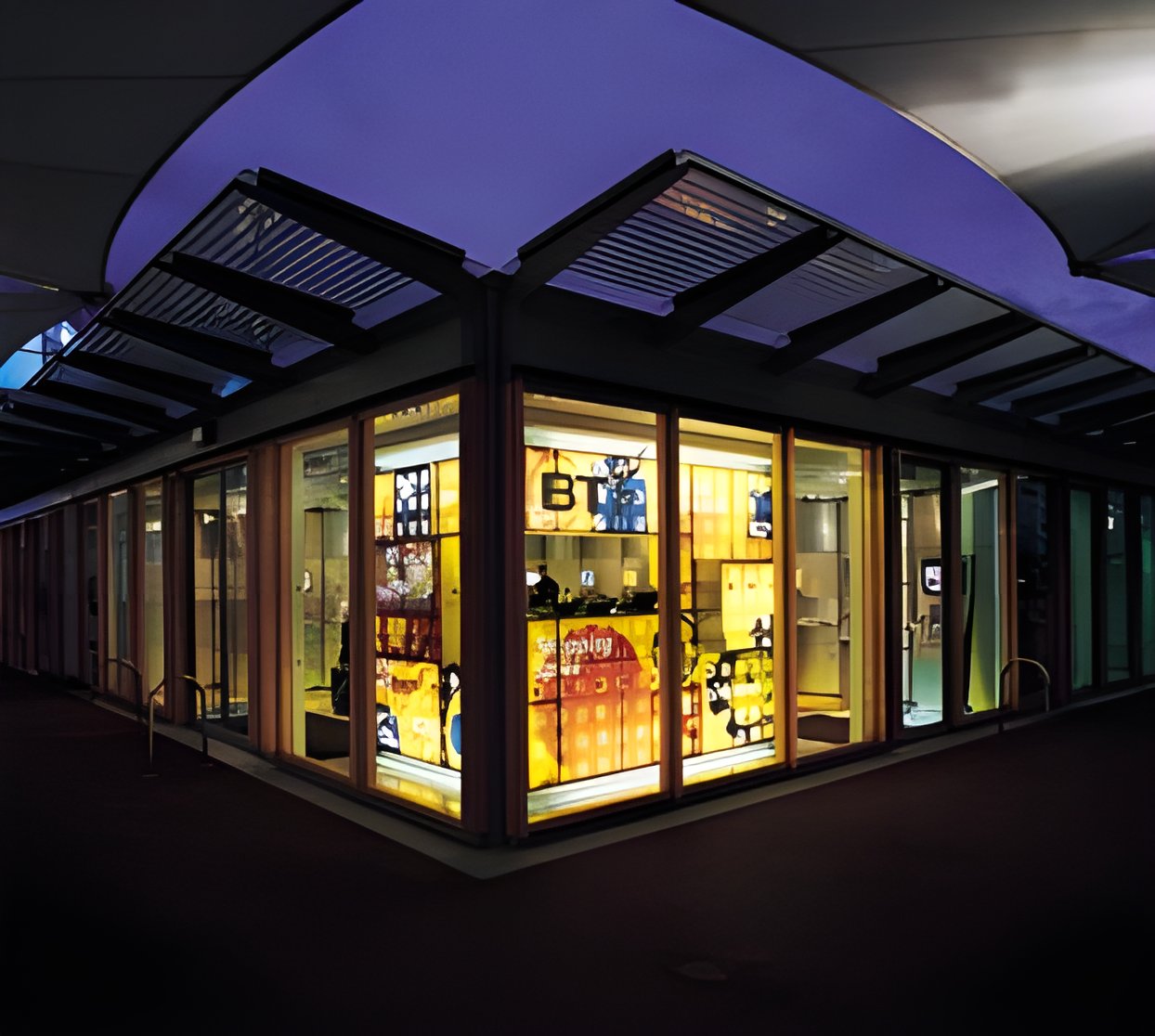 BT Webzone lightboxes at the Millennium Dome