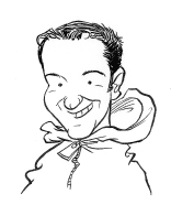 Cartoon of Hillsy in a hooded top